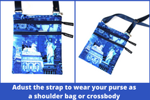 Load image into Gallery viewer, Small crossbody purse - icons of New York print travel bag - Tracey Lipman

