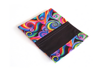 Load image into Gallery viewer, Colorful retro spiral fabric small minimalist wallet - mini wallet
